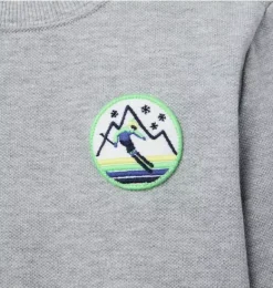 Janie and Jack Sweaters & Sweatshirts-Ski Patch Sweatshirt classic grey heather