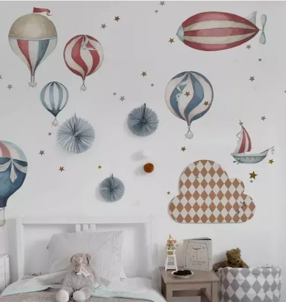 Janie and Jack Wallpaper-Sky is the Limit Balloon Wall Decal Set multi