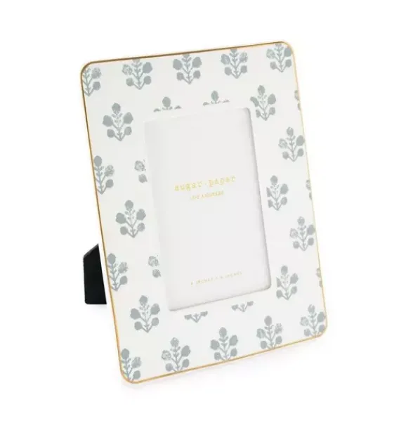 Janie and Jack Desk Accessories-Slate Floral Frame multi