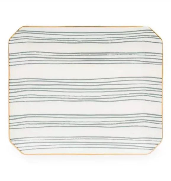 Janie and Jack Desk Accessories-Slate Stripe Trinket Tray multi