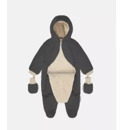 Janie and Jack Baby Clothing-Snow Jumpsuit - Benji Plush smokey