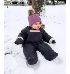 Janie and Jack Baby Clothing-Snow Jumpsuit - Benji Plush smokey