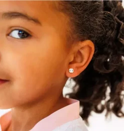 Janie and Jack Kids Accessories|Jewelry-Soccer Ball Stud Earrings white
