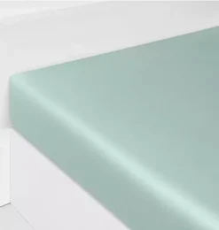 Janie and Jack Sheets-Solid Fitted Twin Sheet - aqua