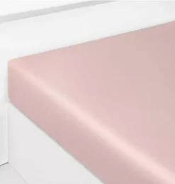 Janie and Jack Sheets-Solid Fitted Twin Sheet - pink
