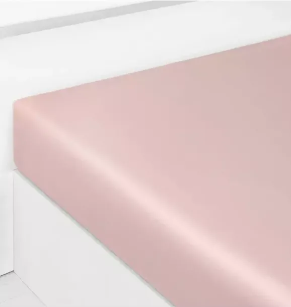 Janie and Jack Sheets-Solid Fitted Twin Sheet - pink