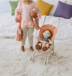 Janie and Jack Dolls-Sollie Stroller - rose