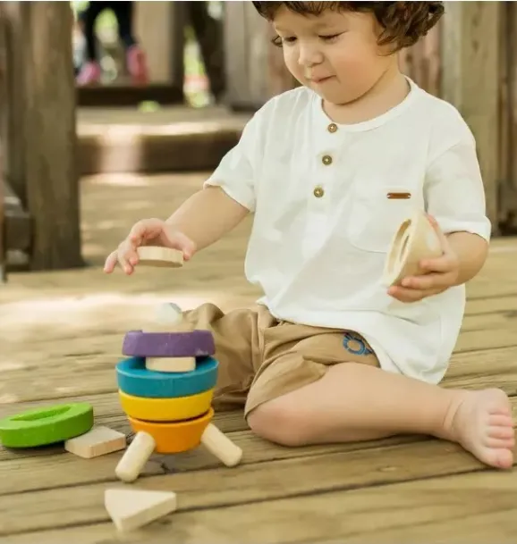 Janie and Jack Development Toys-Stacking Rocket multi