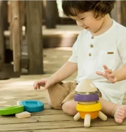 Janie and Jack Development Toys-Stacking Rocket multi