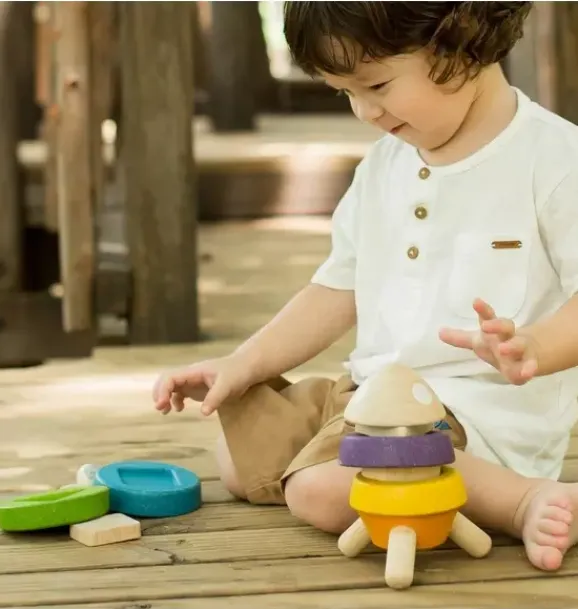 Janie and Jack Development Toys-Stacking Rocket multi