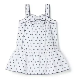 Janie and Jack Dresses-Star Dropwaist Dress white star