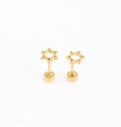 Janie and Jack Jewelry|Kids Accessories-Star Of David Stud Earrings gold