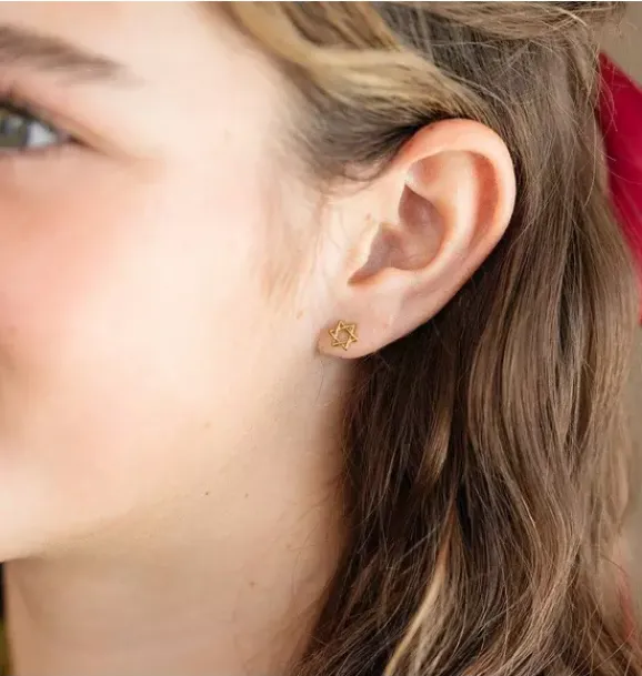Janie and Jack Jewelry|Kids Accessories-Star Of David Stud Earrings gold