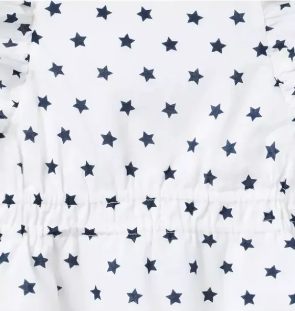 Janie and Jack Sleeveless Tops-Star Peplum Top white star