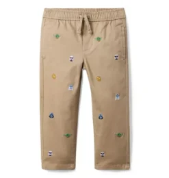 Janie and Jack Pants-STAR WARS Twill Jogger jack khaki