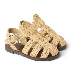 Janie and Jack Accessories|Shoes-Straw Fisherman Sandal natural