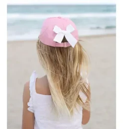 Janie and Jack Kids Accessories-Strawberry Bow Baseball Hat pink