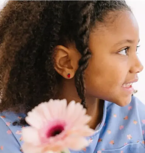 Janie and Jack Kids Accessories|Jewelry-Strawberry Stud Earrings red