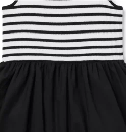 Janie and Jack Dresses-Striped Bubble Hem Dress jj black stripe