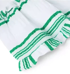 Janie and Jack Dresses-Striped Ruffle Dress green bean stripe