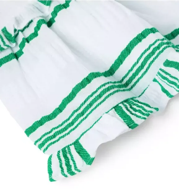 Janie and Jack Dresses-Striped Ruffle Dress green bean stripe