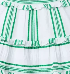 Janie and Jack Dresses-Striped Ruffle Dress green bean stripe