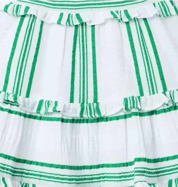 Janie and Jack Dresses-Striped Ruffle Dress green bean stripe