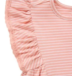 Janie and Jack Matching Sets|Skirts & Shorts-Striped Ruffle Matching Set rosy coral stripe