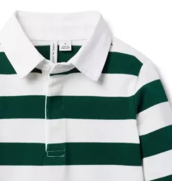 Janie and Jack Polos-Striped Rugby Shirt enchanted forest stripe