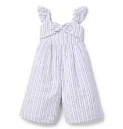 Janie and Jack Rompers & Jumpsuits|Dresses-Striped Sweetheart Jumpsuit white stripe