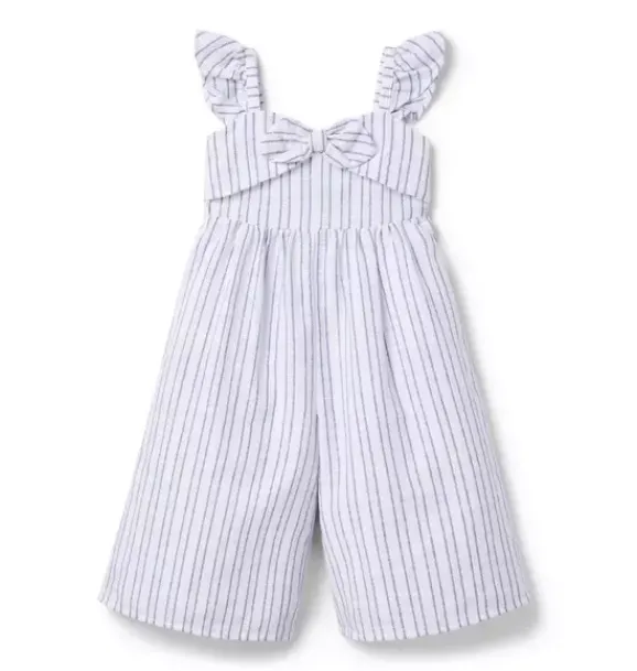 Janie and Jack Rompers & Jumpsuits|Dresses-Striped Sweetheart Jumpsuit white stripe