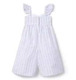 Janie and Jack Rompers & Jumpsuits|Dresses-Striped Sweetheart Jumpsuit white stripe