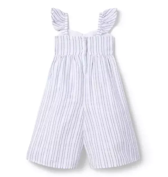 Janie and Jack Rompers & Jumpsuits|Dresses-Striped Sweetheart Jumpsuit white stripe