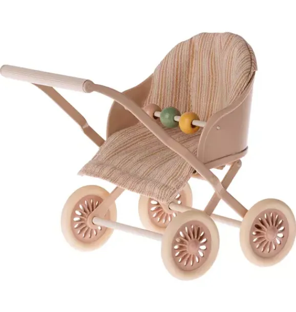 Janie and Jack Dolls-Stroller, Baby Mice - rose