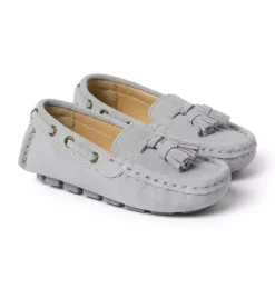 Janie and Jack Shoes|Suiting-Suede Driving Shoe light grey