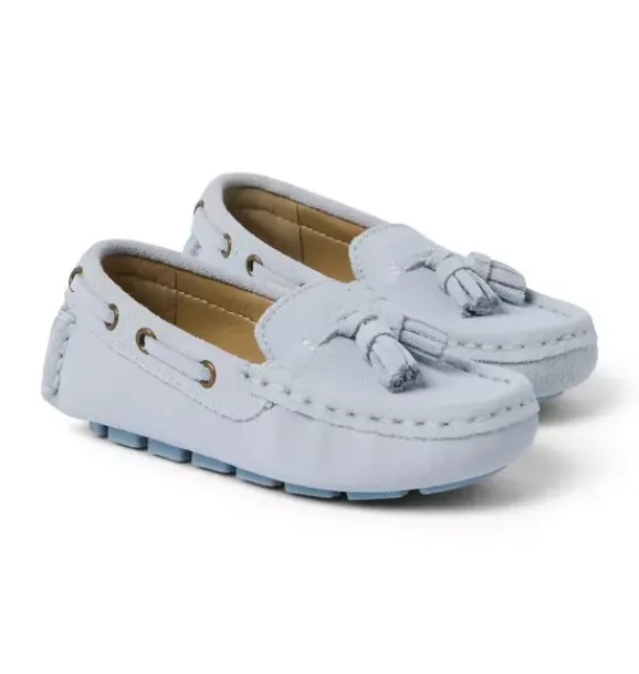 Janie and Jack Shoes|Suiting-Suede Loafer light blue