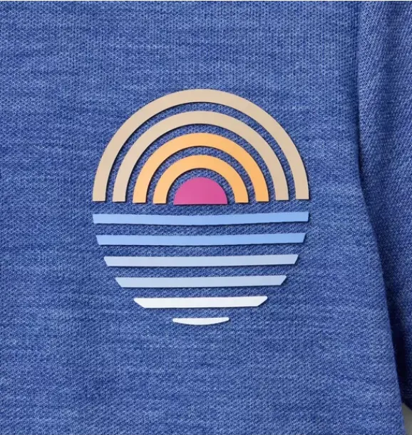 Janie and Jack Tees-Sunset Patch Tee mountain blue heather