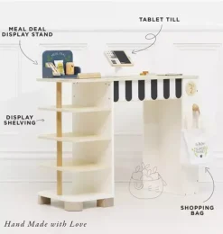 Janie and Jack Imaginary Play-Supermarket Till Checkout & Accessories wood