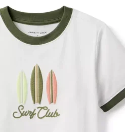 Janie and Jack Tees-Surf Club Tee white