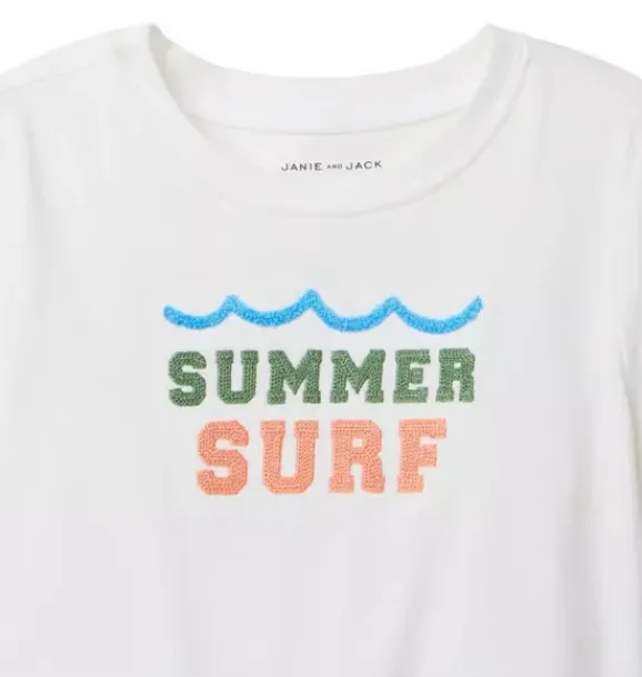Janie and Jack Tees-Surf Tee jet ivory