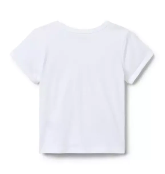 Janie and Jack Short Sleeve Tops-Surfer Girl Tee white