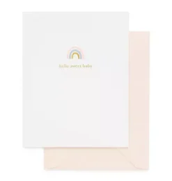 Janie and Jack Stationery-Sweet Baby, Rainbow Greeting Card multi