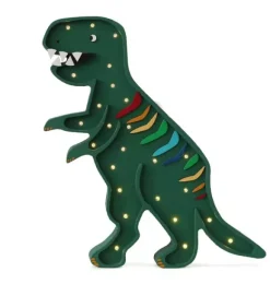 Janie and Jack Lighting-T Rex Lamp rainbow green