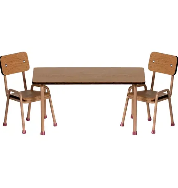 Janie and Jack Dolls-Table and chair set, Mouse - Dark powder multi