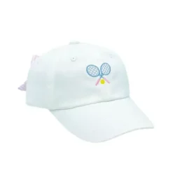 Janie and Jack Kids Accessories-Tennis Bow Baseball Hat white