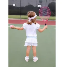 Janie and Jack Kids Accessories-Tennis Bow Visor white