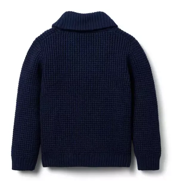 Janie and Jack Sweaters & Sweatshirts-Textured Shawl Collar Sweater merchant marine