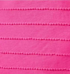 Janie and Jack Sleeveless Tops-Textured Stripe Ruffle Sleeve Top pink melon