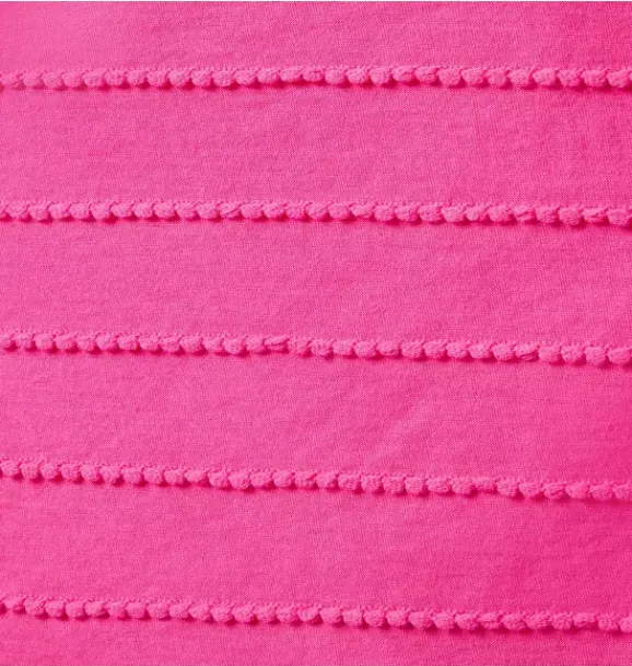 Janie and Jack Sleeveless Tops-Textured Stripe Ruffle Sleeve Top pink melon