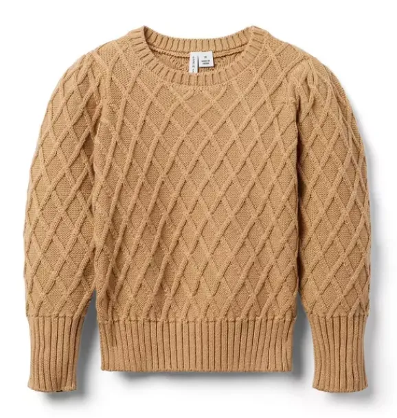 Janie and Jack Sweaters & Sweatshirts-Textured Sweater milk tea